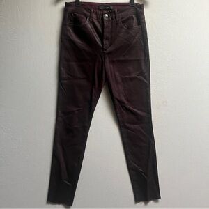 Joe’s Jeans The Charlie High Rise Skinny Ankle Jeans Burgundy Sz 29
